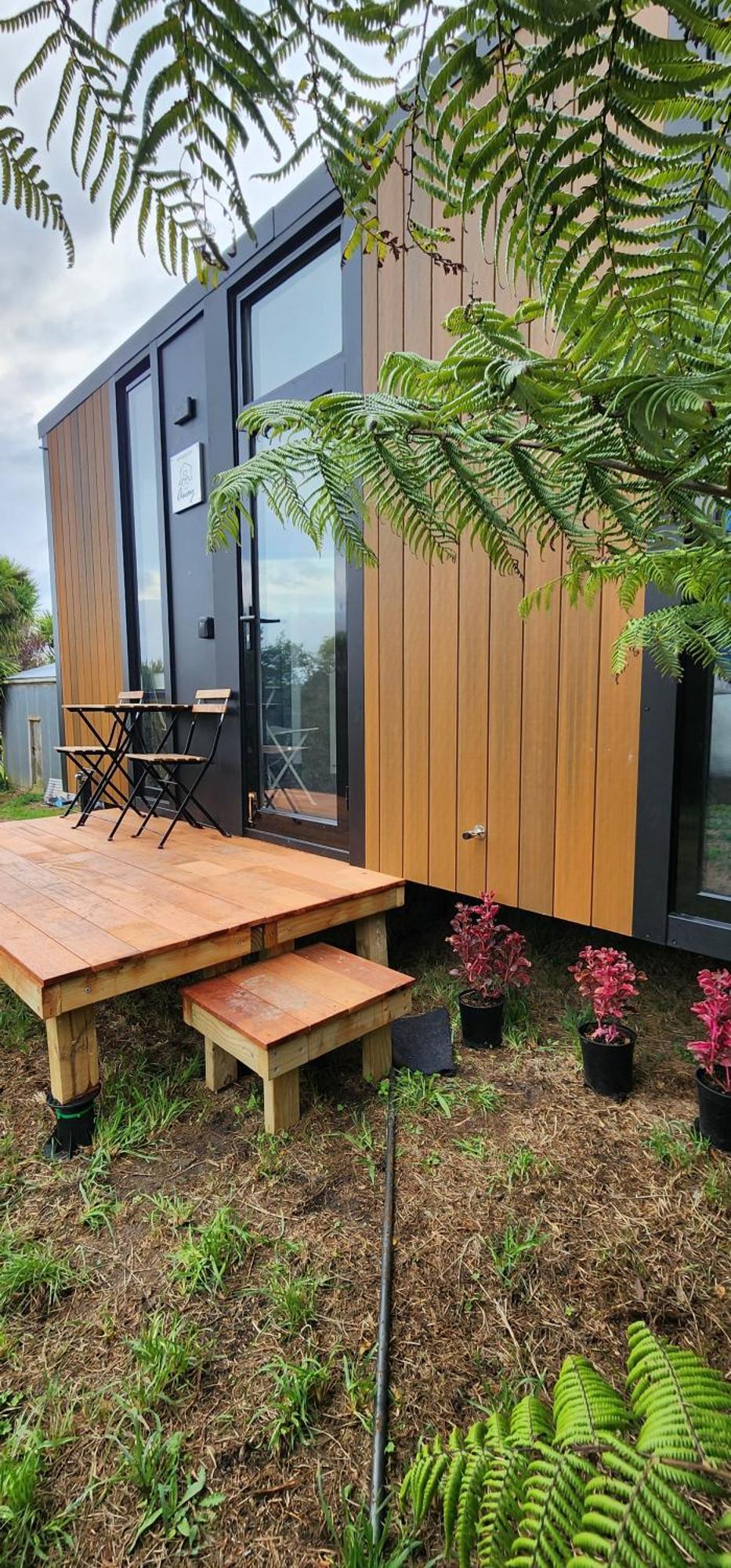 Cozy Cabin2 With Outdoor Bath At Dairy Flat Farm Waitoki Buitenkant foto